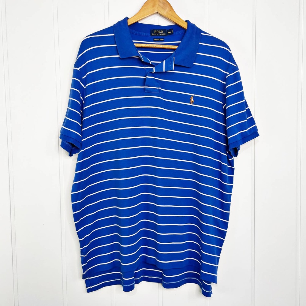 Polo Ralph Lauren Pima Soft Touch Blue Polo Sz XXL